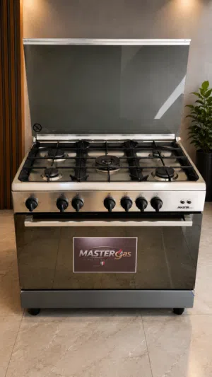 فرن غاز نوع MASTER ايطالي حجم 90×60 ستيل اعلى مواصفات بحالة الجديد للبيع
