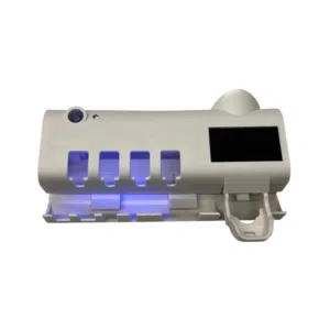 حامل وفرّاز فرش الأسنان الذكي مع تعقيم أوتوماتيكي UV      جهاز متعدد الوظائف لتنظيم وتعقيم فرش الأسن