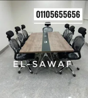 ترابيزة اجتماعات خشب mdf، ترابيزه اجتماعات مودرن، طاولة اجتماعات، ميتنيج روم