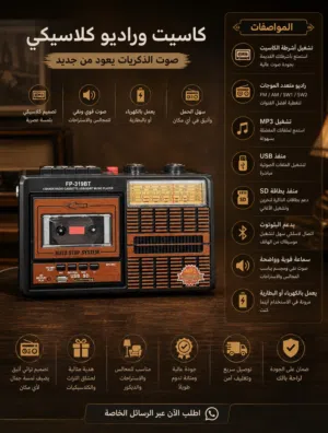 مسجل وراديو جديد بطابع قديم