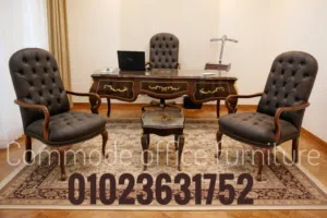 مكتب إداري كلاسيك / مكتب مدير كلاسيك خشب زان احمر / مكاتب استقبال وزارية / مكاتب ادارية اثاث مكتبي