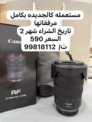 كامره R6 mark ll / عدسه 24-70 RF / مايك لاسلكي وسماعه / ترايبود فيديو/ اطاءه حقيبه