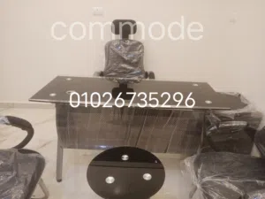 طقم إداري مودرن _ مكتب مدير زجاج سيكورت مقاوم للكسر _ مكاتب مديرين زجاج اثاث مكتبي