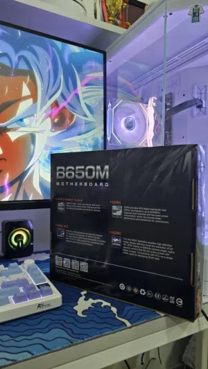 مذربورد B650 من BIOSTAR مستعمل بحالة ممتازة جدا