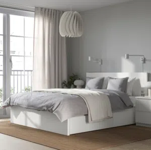 سرير ايكيا أبيض مقاس 200×160