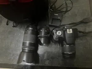 Canon EOS 2000D with 3 lenses and Camera Bag
