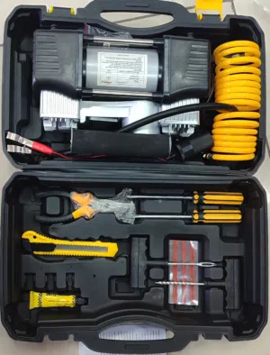 منفاخ سيارة 2 سلندر مع شنطه و عده