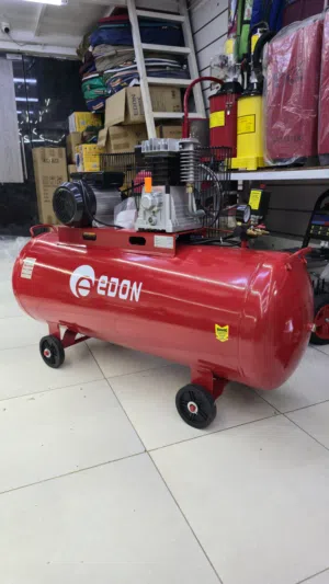 كمبريسر هواء كبير 200 لتر مكينة بريشر الهواء جان Large compressor EDON هيد الكبير المعبيلة جراج صبغ