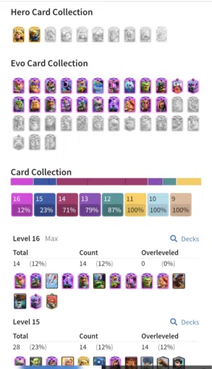 حساب كلاش رويال للبيع لفل 72