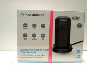 powerology 12 socket multi Port tower hub