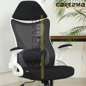 A TIGER 068 MANAGER CHAIR WHITE BLACK