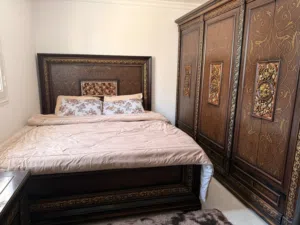 big bedroom set , heavy wood with mattress
