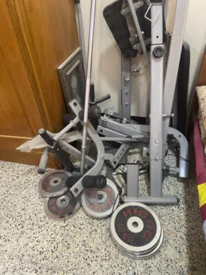 مصطبة حديد للتمارين مع الأوزان