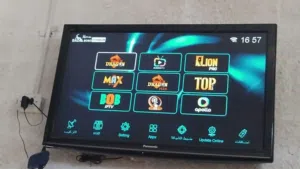 شاشه للبيع استعمال خفيف حجمها 50 انش اسمها بانا سونيك معها رسيفر الغزال استعمال اسبوع بشتغل ع نت