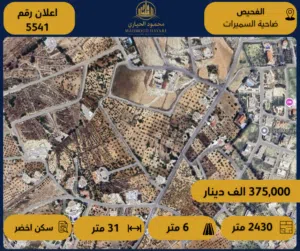 Residential Land for Sale in Amman Al-Fuhais