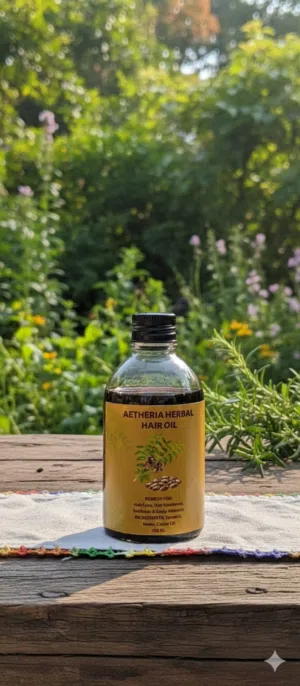 Aetheria Herbal Hair Oil – Stronger, Healthier & Thicker Hair