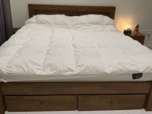 Bed & Bedside tables + Mattress + 2 Pillows