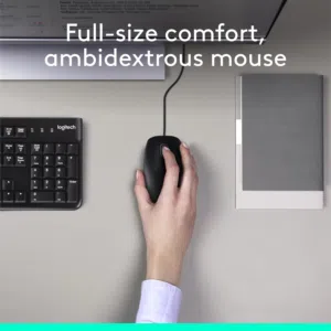 كيبورد وماوس سلكي Logitech MK120 Logitech MK120 Wired Keyboard & Mouse Combo