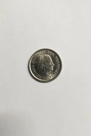 عملة معدنية قديمة فئة 10 سنتات هولندية عام 1964