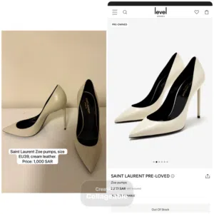 Saint Laurent Zoe Pumps – Cream Leather – Size 39