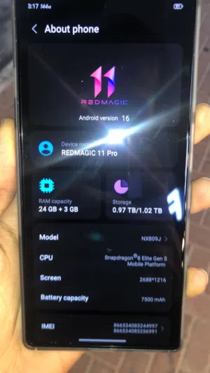 Red Magic 11 pro 24 GB RAM 1 TB ROM