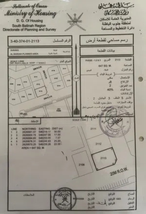 Residential Land for Sale in Al Batinah Suwaiq