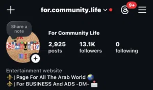 حساب انستغرام 13 الف متابع