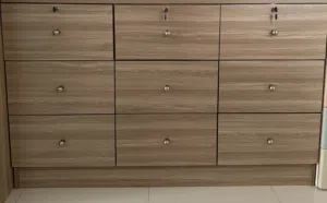 9-Drawer Wooden Dresser with 3 Locks