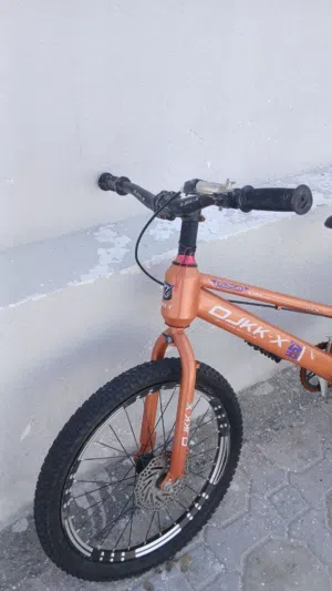 kids cycle 20 inch orange colour both tires flat and brakes are working good