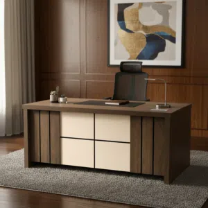 مكتب مدير تنفيذي فاخر خشب جوز مقاس 1.2 متر - 19ET01