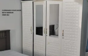 Cupboard Four Door with Mirror