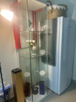 IKEA glass-door cabinet for sale(cabinet only)