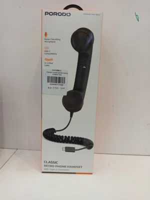 porodo classic Retro phone Head set BLK