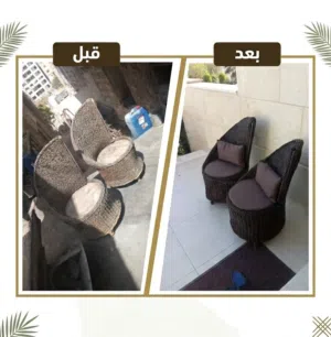 متخصصون في إعادة تأهيل أطقم الراتان والخيزران وتجهيز الكافيهات وتنجيد الفرش وتفصيل كڤرات