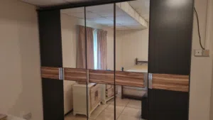 3 Large 6-Door Wardrobes (Matching Style) – Mirror, Drawers, Full Storage