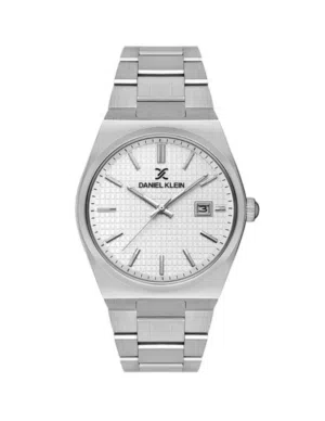 New Daniel Klein DK.1.12330-2 men's watch features a silver-tone stainless steel case and bracelet.