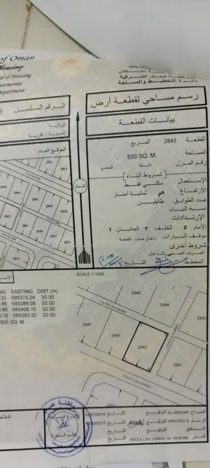 أرض سكنية شبه زاوية في بديه الغبي