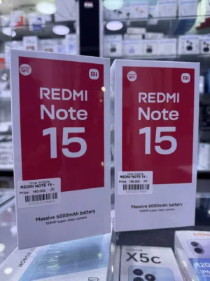 Xiaomi Redmi Note 15 (256 GB / 8 RAM ) جهاز شاومي الجديد كليا متوفر الان بافضل سعر بالمملكة بكفالة