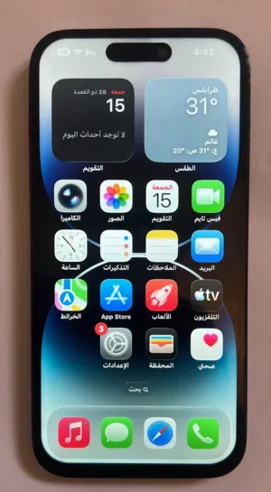 ايفون 14 برو اكحل 128 دبل شفرة نموذج M
