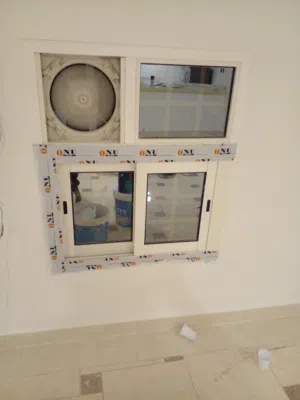 اعمال المنيوم /مطابخ/ابواب/شبابيك/واجهات /بلكونات /واجهات زجاج سيكوريت/ابواب سحاب كرديون/شاورات