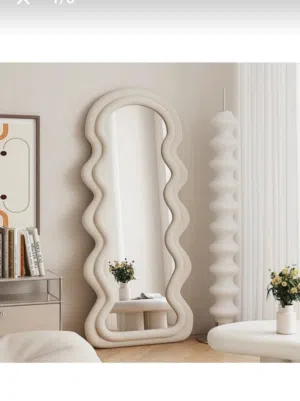 مرآة الأرضية الفاخرة بتصميم الموجة الملكية