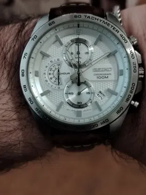 Seiko chronograph white dial like new