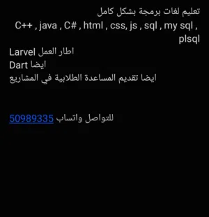 مهندس معلوماتية لتعليم عن طريق اونلاين