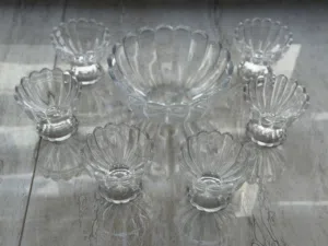 Salad bowl set glass