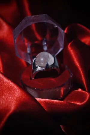 خاتم در نجفي دموي، صياغة ثقيلة، 10 غرام فضه  مقاس 13.5