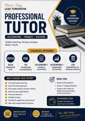 Affordable ACCOUNTING AND FINANCE teacher