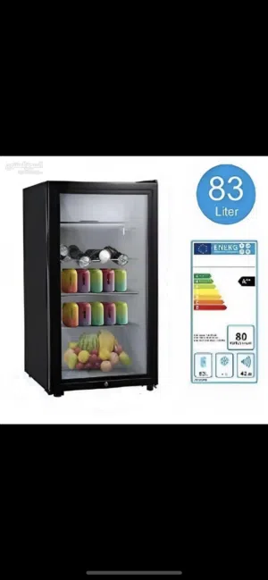 ثلاجة مكتب سايونا 6 قدم سيكوريت اسود SBC-83   83 لتر  باب زجاج  فريزر  درج  اضاءة