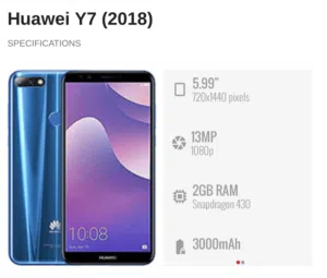 مطلوب هواوي y7 2018 ما بهم اذا مكسور او لونه او اذا مستعمل