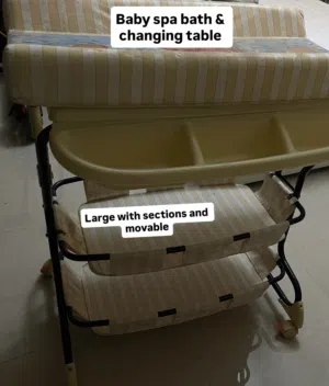 New & never used Baby bath & changing table trolly with storage