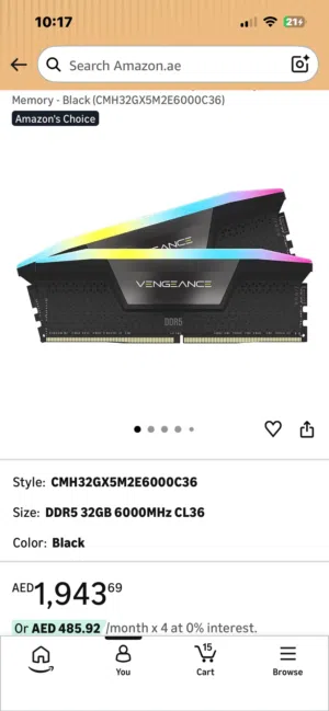 للبيع: رامات Corsair Vengeance RGB DDR5 Ram